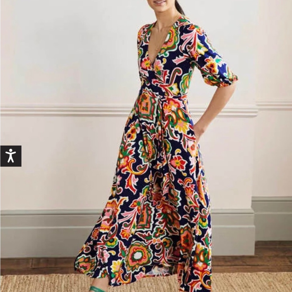 BODEN FIXED WRAP JERSEY DRESS